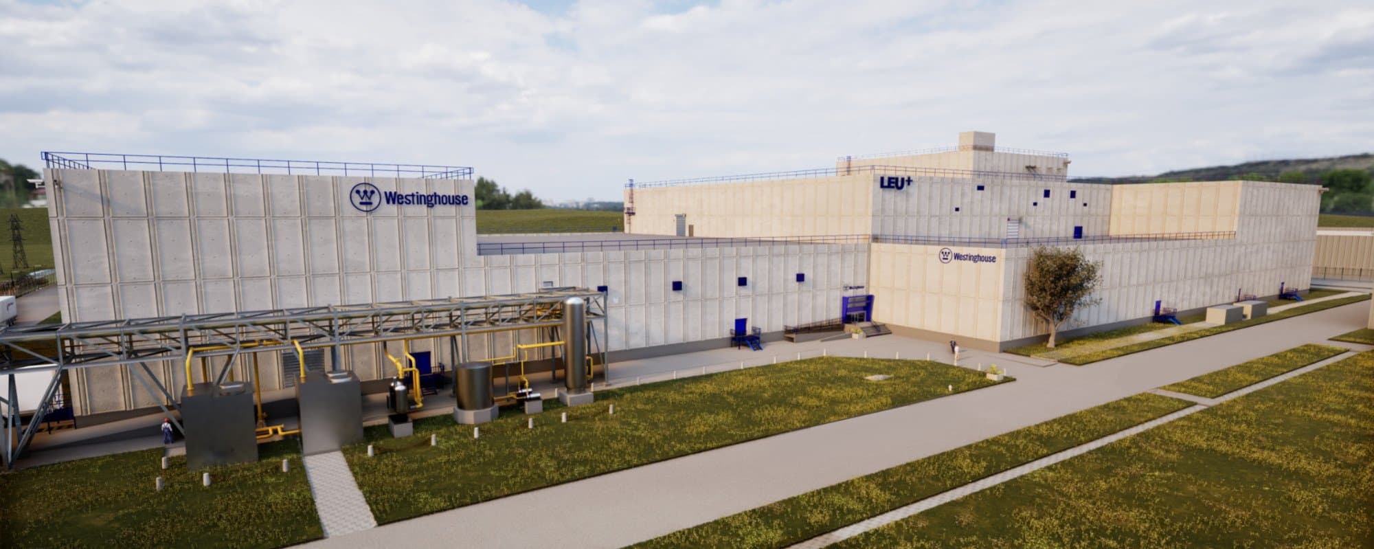 Rendering of the planned Westinghouse LEU+ fuel facility at the Columbia Fuel Fabrication Facility in Hopkins, South Carolina